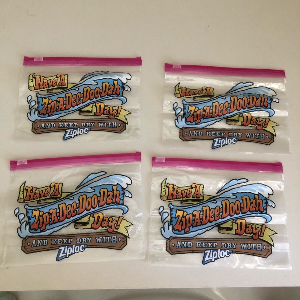 Splash Mountain Ziploc Bags (set of 4)